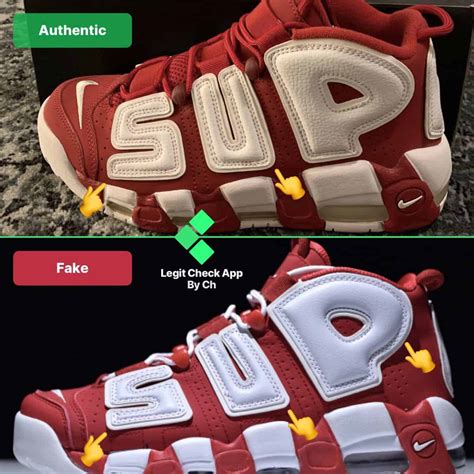 supreme x nike air more uptempo fake|supreme uptempo checklist.